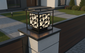 Lampe de poteau extérieure étanche pour maison moderne, villa, jardin, allée, lampe décorative 3500K blanc chaud AC 200V - Product Image 3