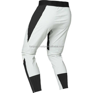 Pantalon de moto imperméable en velours côtelé blanc, taille mi-haute, respirant, coupe-vent, avec protections en maille, fabriqué en usine - Product Image 6