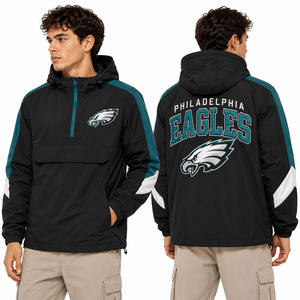 Chaqueta Anorak Personalizada con Bordado de los Texans para Hombre, Sudadera con Capucha, Cortavientos, Uniforme de Equipo, Ropa Deportiva, Venta al Por Mayor de Fábrica OEM - Product Image 3