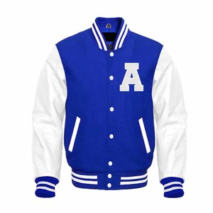 Chaqueta Varsity de Lana Personalizada LeatherTique Impex para Invierno con Cierre de Cremallera y Cuello Alto de Tela Tejida - Proveedor Mayorista OEM - Product Image 4