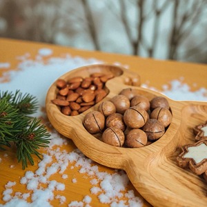 ถาดไม้รูปซานตาคลอส เหมาะสำหรับงานเลี้ยงธีมคริสต์มาส และใช้เป็นของขวัญ ขายส่งจากอินเดีย - Product Image 3