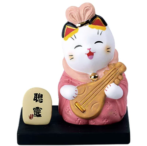 Figura de Gato de la Suerte Japonés Tradicional con Kimono, Cerámica y Esmalte - Product Image 2
