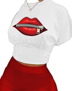 Ensemble court d'été de jogging deux pièces pour femmes, décontracté, imprimé, haut, short, short, sport - Product Image 1