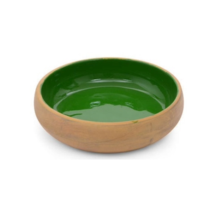 Tazón Redondo de Madera de Mango con Recubrimiento Esmaltado, Tazón de Madera Pulido para Uso en Mesa al Mejor Precio - Product Image 1