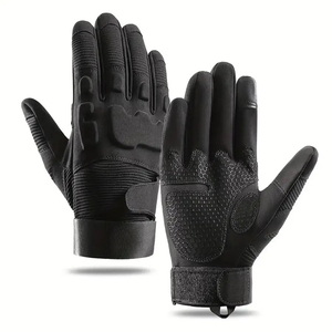 ถุงมือหนังสำหรับเล่นกีฬากลางแจ้งแบบเต็มนิ้ว ทนทานต่อการใช้งานหนัก ผลิตในปากีสถาน รองรับการสัมผัสหน้าจอ เหมาะสำหรับตกปลาและกิจกรรมทั่วไป - Product Image 1