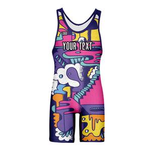 Trajes de Lucha Libre de Dibujos Animados para Hombres, Mujeres y Jóvenes, Uniformes de Entrenamiento Transpirables, Traje Deportivo sin Mangas, Diseña Tu Propio Patrón - Product Image 5