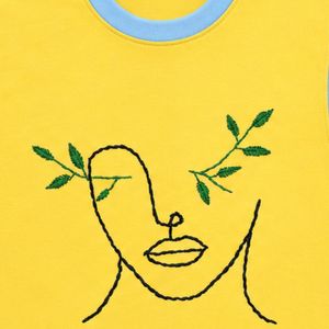 Débardeur sans manches personnalisé jaune et bleu ciel avec broderie minimaliste, gilet en coton pour homme, streetwear décontracté d'été - Product Image 5