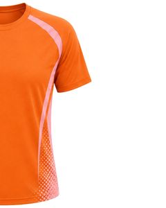 T-shirt de sport à séchage rapide pour hommes, orange et rose, respirant, pour course à pied, gym, entraînement athlétique, vêtements de sport - Product Image 4