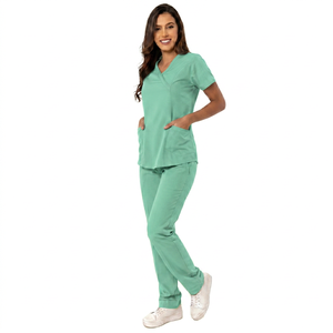 Nouveaux meilleurs uniformes médicaux courts en satin pour femmes, de haute qualité, pour hôpitaux privés, pour médecins et infirmières, été - Product Image 5