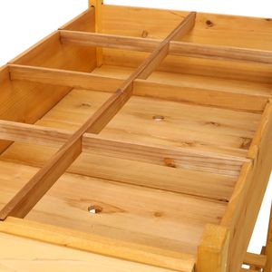 Ripiano ripiano pieghevole con 8 tasche per ripiani in legno per orticoltura con letto da giardino rialzato per ortaggi a base di erbe - Product Image 5