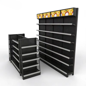Retail Shelf Wholesale Metal Supermarket Display <b>Rack</b> with Display Board - Product Image 1