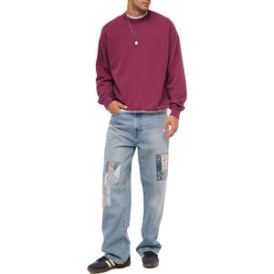 Sudadera Esencial para Hombre, de Algodón, con Hombros Caídos, Sudadera Lisa Oversize de Forro Polar para Hombre, OEM Pakistán - Product Image 3