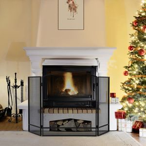 Mampara Plegable de Metal Forjado de 3 Paneles para Chimenea, Accesorio Esencial en Conjuntos de Chimeneas - Product Image 6