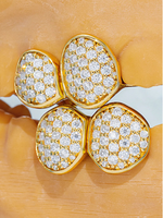 Personnalisé 4 Haut Et 4 Bas S925 Argent Solide Or D VVS Lab Moissanite Diamant 100% Passé Diamant Testeur Dents Grillz