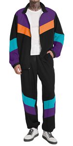 Conjunto Deportivo Cortavientos Retro para Hombre, 2 Piezas, Estilo Hip Hop, Proveedor Mayorista - Product Image 4
