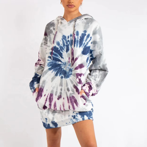 Sweat à capuche épais à épaules tombantes pour femmes 400 GSMCustomized In Different Color Oversized Women Long Hoodie With Pocket - Product Image 5