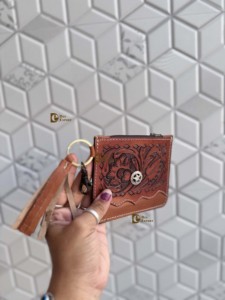 Nuevo diseñador de piel de vaca de cuero monedero Unisex hecho a mano delgada cartera con cierre de cremallera elegante embrague en estilo occidental - Product Image 2