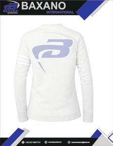 Suéter Cárdigan de la Hermandad Zeta Phi Beta, Blanco con Bordado Azul, Ropa Universitaria Elegante para Mujeres, Miembros de la Hermandad ZPB - Product Image 5