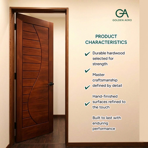 Puerta Interior de Madera Sólida Contemporánea Golden Aero con Diseño Acabado a Mano GA-22L - Product Image 3