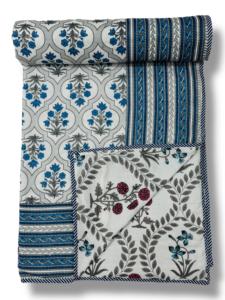 Use In Bedroom In Wedding And Festival Indian Hand <b>Block</b> Printed Pure Cotton Dohar Buy Direct From Supplier At Bulk Price - Product Image 5