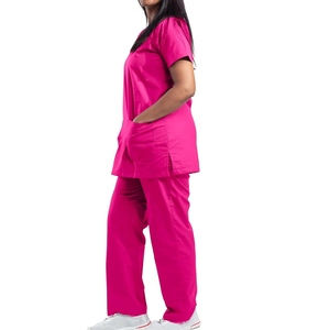 Tenues d'hôpital unisexes de qualité supérieure, en coton tricoté extensible, séchage rapide, respirantes, confortables et durables, uniformes médicaux - Product Image 2