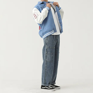 Custom Clothing Manufacturer Patch Design Embroidered Letterman Varsity <b>Jackets</b> Low MOQ <b>Bomber</b> Coat High Quality <b>Jacket</b> Supplier - Product Image 2