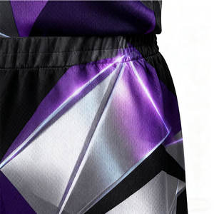 Uniformes de basket-ball pour hommes en polyester personnalisés, maillot de basket-ball en mesh respirant pour les jeunes, pour la compétition professionnelle d'été, taille plus - Product Image 3