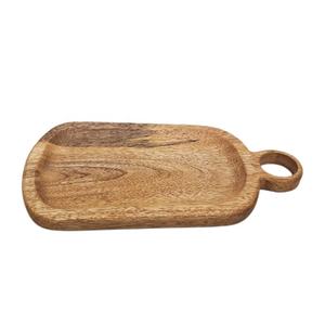Planche à découper en bois rectangulaire avec poignée, en bois naturel, plateau de service, fait main, décoration de mariage et de maison - Product Image 3