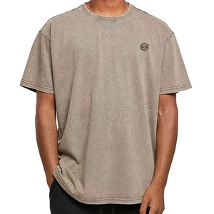 Camiseta de verano de gran tamaño con lavado ácido para hombre, secado rápido, calidad profesional, manga corta, cuello redondo, transpirable, con ajuste cómodo - Product Image 2