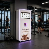 Machine intelligente à boissons protéinées 7 compartiments, double température (froid/chaud), écran tactile pour musculation et salle de sport