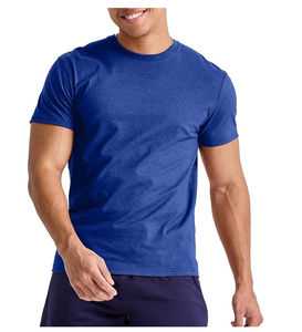 Fabricants de chemises OEM, sur mesure, 100% coton, manches courtes, col rond, décontracté, respirant, séchage rapide, coupe régulière, fitness pour hommes - Product Image 5