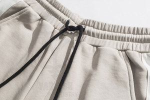Shorts Bermuda en coton uni pour homme avec cordon de serrage à la taille, style décontracté - Product Image 5