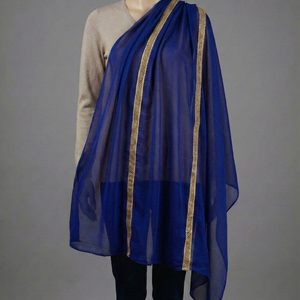 Pañuelo árabe de invierno estilo Kashka de viscosa AHE de color liso al por mayor con doble encaje central cosido, duradero - Product Image 3