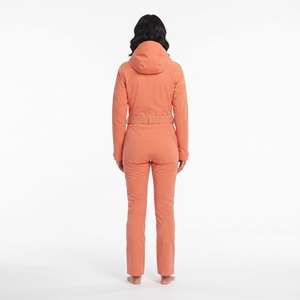 Mono de esquí para mujer, impermeable, resistente al viento, cálido, con capucha y cremallera, traje deportivo de una pieza para exteriores - Product Image 4