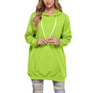 Sweat-shirt à capuche long pour femme, style tendance, taille personnalisée, vêtements décontractés, sweats à capuche à bas prix - Product Image 2