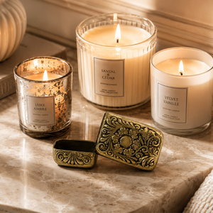 Antique Brass Floral Engraved <b>Matchbox</b> Holder Decorative Metal Match Case Luxury Home Decor Accessory for Candles Fireplace Use - Product Image 2