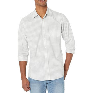 Camisa Formal de Manga Larga para Hombre, Corte Entallado, Algodón, Proveedor OEM, Venta al Por Mayor - Product Image 1