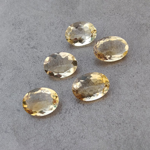 Piedra Preciosa Suelta de Citrino Natural Amarillo de Grado AAA+, Corte Facetado Ovalado, Calibrada, para Joyería - Product Image 1