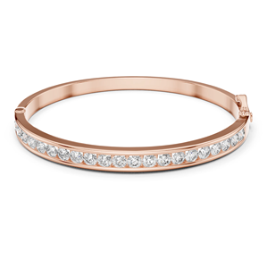 กำไลข้อมือเพชรสีทองสร้อยข้อมือเพชรเม็ดกลมสำหรับใส่ในห้องปฏิบัติการสำหรับผู้หญิง - Product Image 1