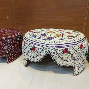 หมวกปักลายมือทำแบบซินธี หมวกพื้นเมืองปากีสถาน หมวกวัฒนธรรมชาติซินธี หมวกสวดมนต์มุสลิมทำมือ - Product Image 1