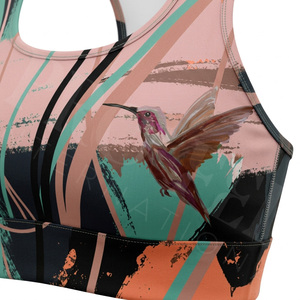 Soutien-gorge de sport respirant à sublimation avec logo personnalisé, anti-transpiration, toutes saisons, pour fitness, yoga et entraînement - Product Image 4