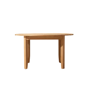 Minimalist <b>Round</b> <b>Outdoor</b> Dining <b>Table</b> Natural Solid Teak Wood Slatted Top Durable Construction Garden Patio and Resort Use - Product Image 1
