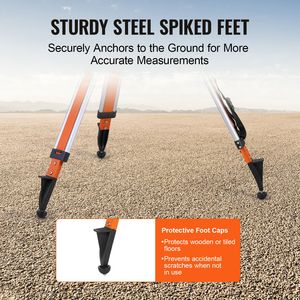 Treppiede per Livella Laser con Attacco Filettato 5/8" 11, Altezza Regolabile 45.07"-114.37", Robusto per Rilevamenti e Fai-da-te - Product Image 4