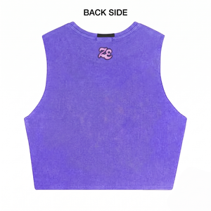 240 GSM Premium Cotton Jersey for Women Slim Fit Crop <b>Top</b> T-Shirt Sleeveless Graphic DTF Print Custom Digital 3D Embroidery - Product Image 2