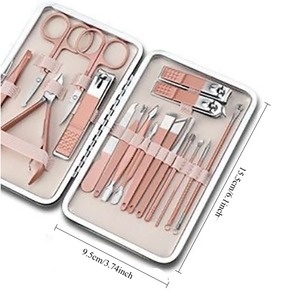 ชุดทำเล็บมือและเล็บเท้ามืออาชีพ 7/18 ชิ้น/ชุด ทำจากสแตนเลส พร้อมใบมีดคมสำหรับตัดเล็บและเล็บขบ - Product Image 5