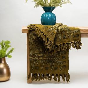 Main bloc tournesol imprimé pur coton housse de canapé salon canapé literie campagne couverture - Product Image 3