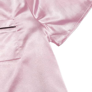 Pyjama en soie sur mesure pour femme avec cordon de serrage, robe de nuit et pyjama pour la maison, vêtements de nuit pour adulte - Product Image 4