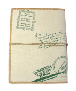 Carnet en toile à couverture souple personnalisé, fait main, papier en coton recyclé avec motif d'oiseau imprimé à l'écran, idée cadeau promotionnelle - Product Image 4