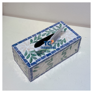 Boîte à mouchoirs en nacre de qualité supérieure, décoration d'intérieur de luxe, boîte à mouchoirs en nacre, Vietnam - Product Image 1