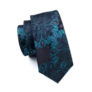 Corbata de Alta Calidad con Estampado Floral y Animal, 100% Seda Jacquard, Herramientas Masónicas, Elegante Corbata de Moño - Product Image 1
